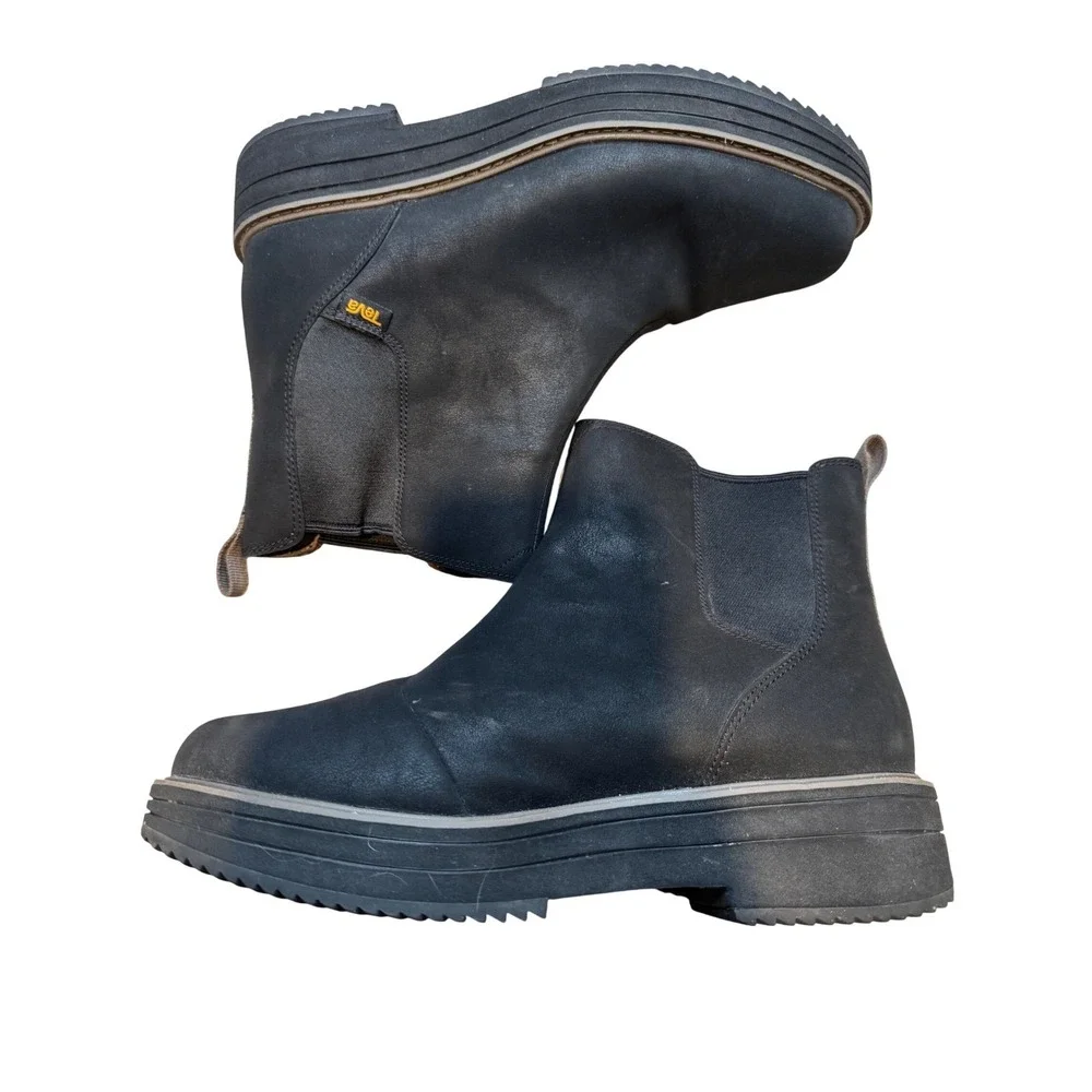 Teva Black Waterproof Chelsea Boots Platform Lug Sole Women's US‎ 9.5 eu 40.5